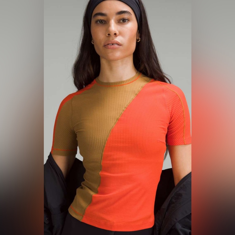 Lululemon Asymmetrical Ribbed Cotton T-Shirt
